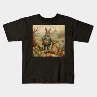 Vintage Easter Postcard Design Kids T-Shirt